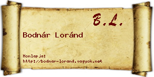Bodnár Loránd névjegykártya