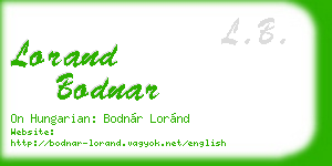 lorand bodnar business card